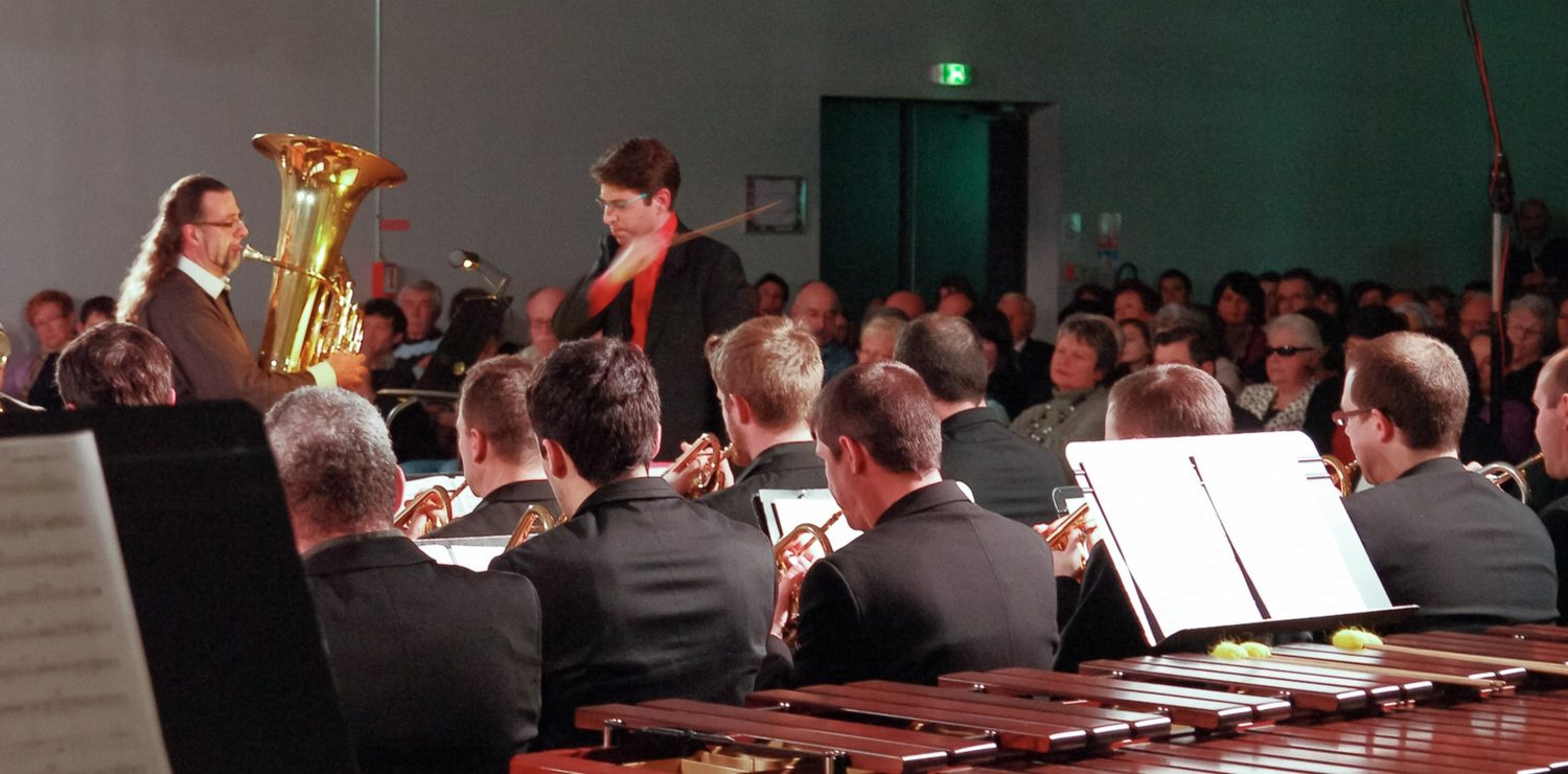 Sylvain Picard au tuba, en soliste avec le Brass Band Occitania à Fleurance.