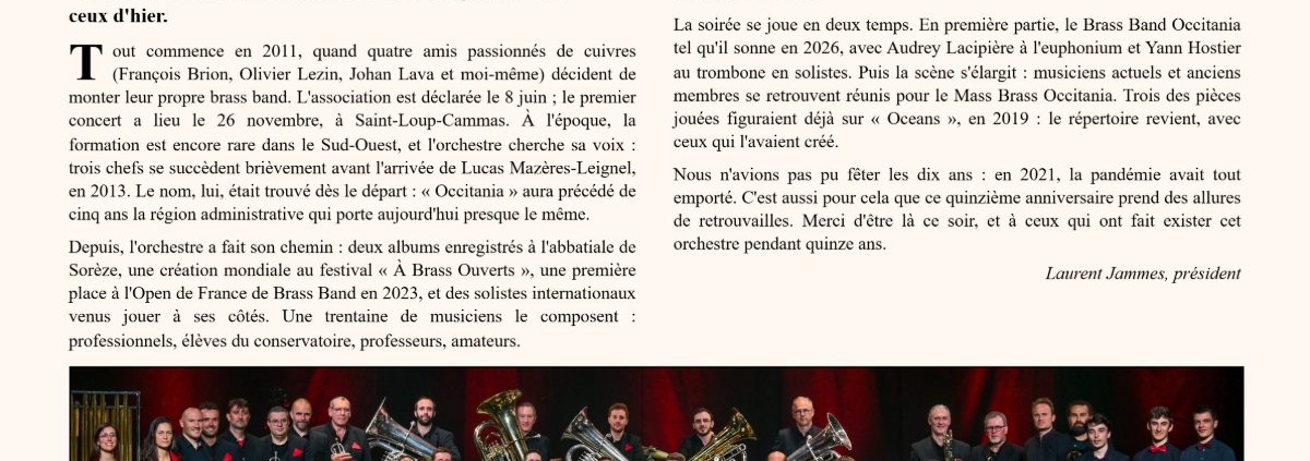 Journal des 15 ans du BBO